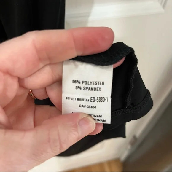 Ricki’s size small black dress with corded straps ruffled waist - Picture 6 of 8